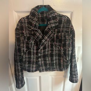 Black and white plaid jacket size M